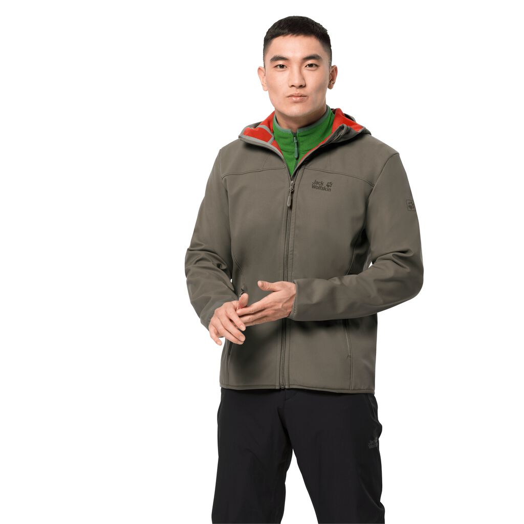 Jack Wolfskin NORTHERN POINT Férfi Softshell Kabát Szürke - QDUVSX-512